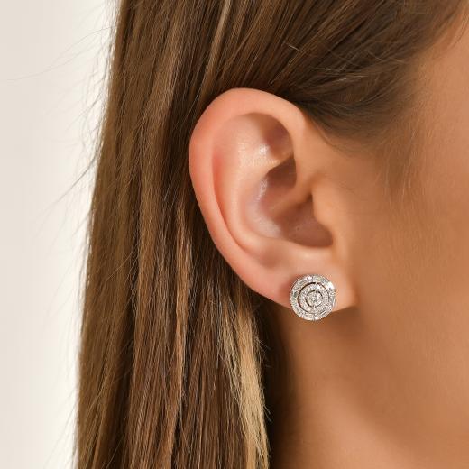 1.29 kt. Diamant-Baguette-Ohrringe